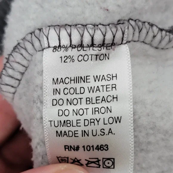 Vintage Hill Made in USA California Republic Bear Hoodie Pullover Black Gray M - Picture 4 of 7